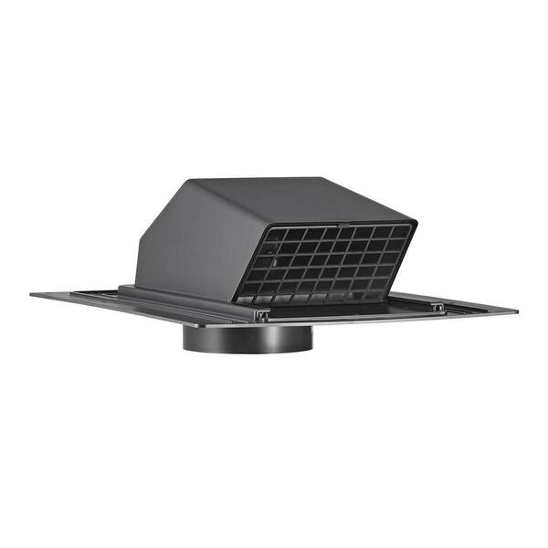 Lambro Industries 4 inch Black ABS Plastic Exhaust Roof Vent, 10PK 3540